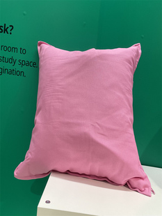 IKEA宜家 格尔利 靠垫套沙发抱枕套纯棉简约方形抱枕粉红色50x50