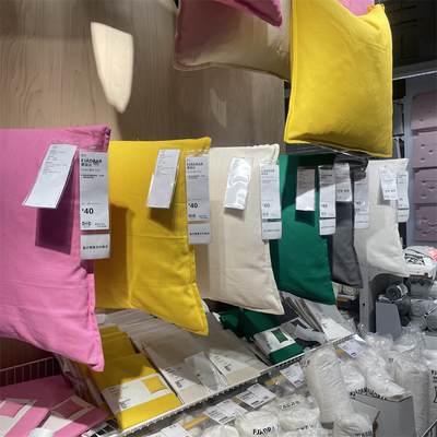 IKEA宜家纯色靠垫套沙发抱枕套