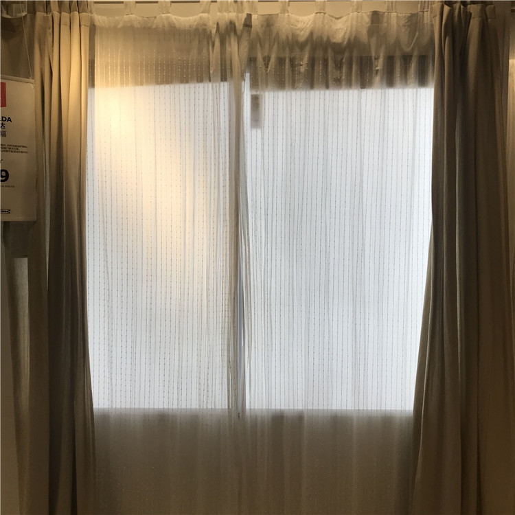 宜家窗帘正品马迪尔达纯棉白色