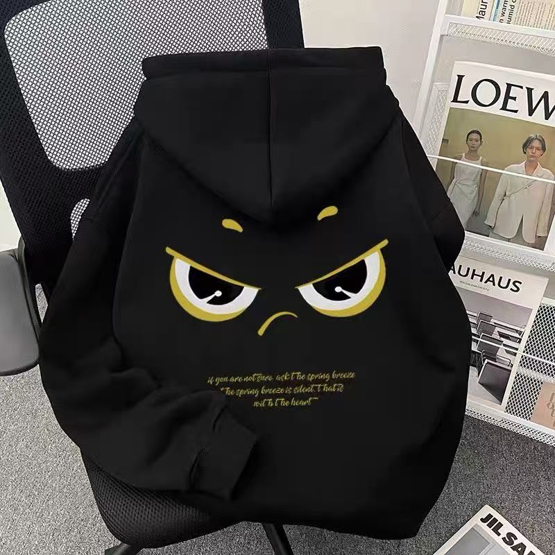 男童痞帅连帽卫衣春秋款2025新款儿童秋冬套头上衣中大童加绒外套