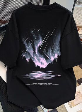 男女童潮牌痞帅风纯棉短袖T恤2026夏季新款中大童宽松半袖上衣潮