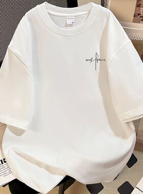 女童美式简约潮牌字母印花短袖t恤2026夏季新款大童纯棉宽松上衣