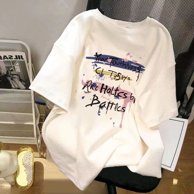 女童ins设计感小众纯棉半袖上衣