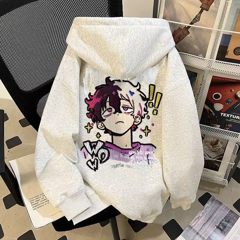 男女童美式炸街潮牌宽松连帽卫衣中大童秋冬加绒宽松痞帅外套上衣