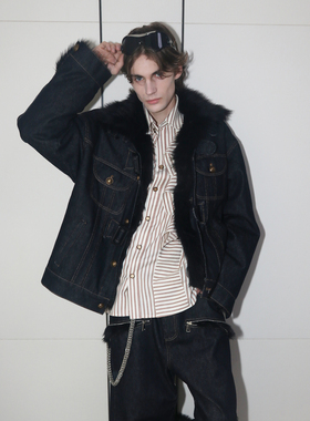 ASSEEN尔幸 羽绒内胆重磅牛仔夹克 内胆可拆卸 穿法多样 无惧严寒