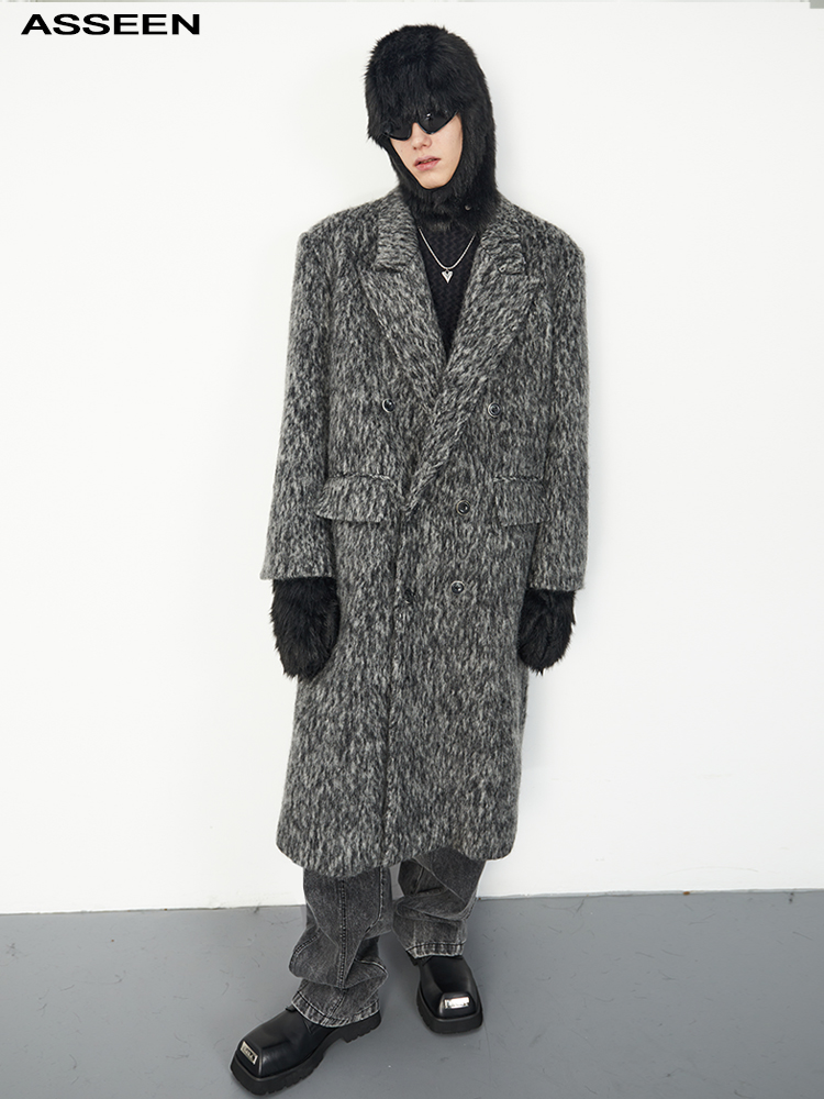 ASSEEN进口羊毛羊绒大衣一件过冬