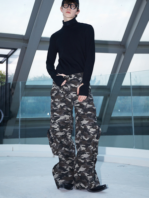ASSEEN裤腿可拆卸迷彩裤长裤