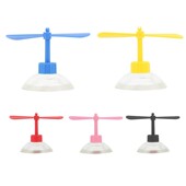 电动摩托车头盔半盔夏盔全盔竹蜻蜓吸盘装 饰品小风扇安全帽