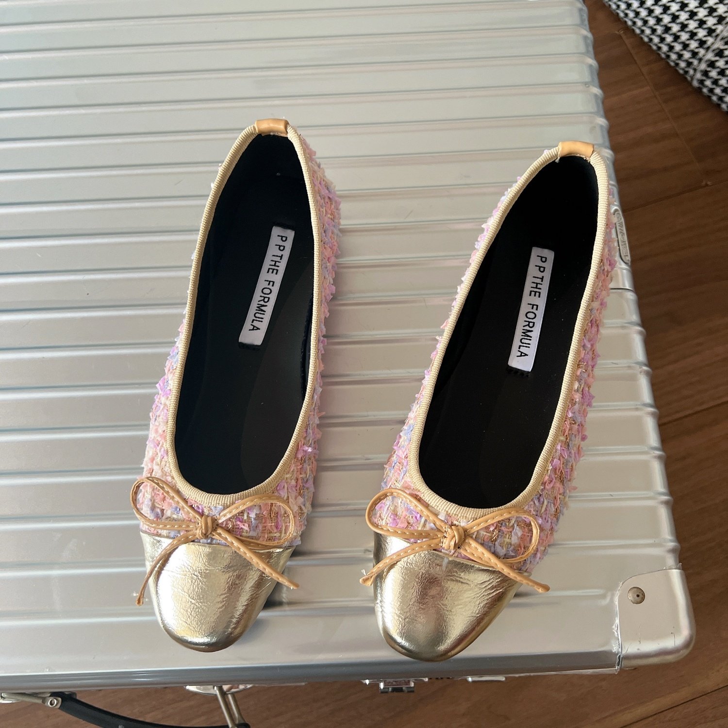 2026春季新款甜美风蝴蝶结浅口单鞋女呢子布百搭平底鞋女豆豆鞋女,女鞋,浅口单鞋,淘宝优惠券,粉丝福利购,淘宝优惠卷