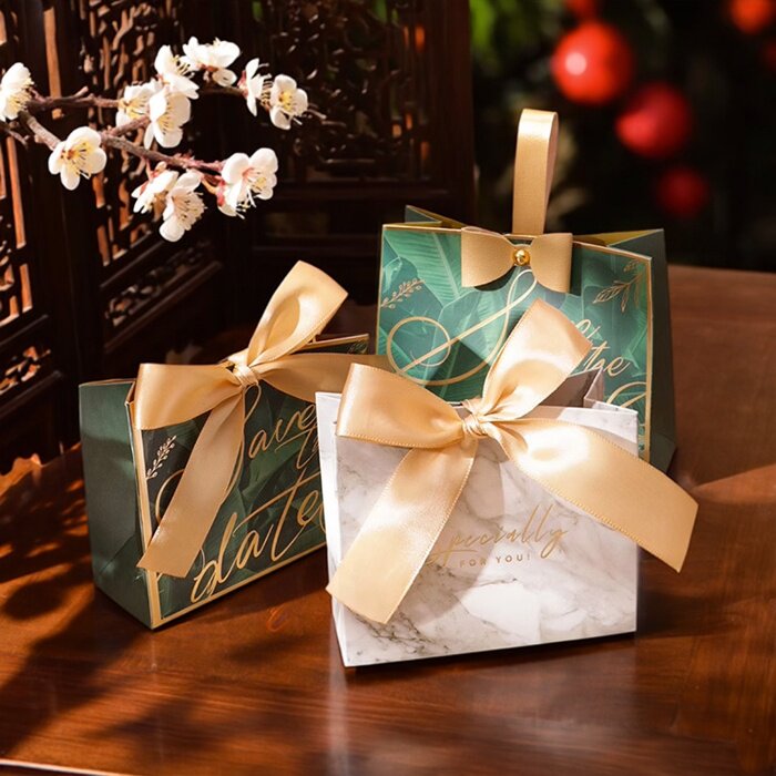 结婚伴手礼手提袋生日礼品礼物袋装口红小号包装盒喜糖盒纸袋时光