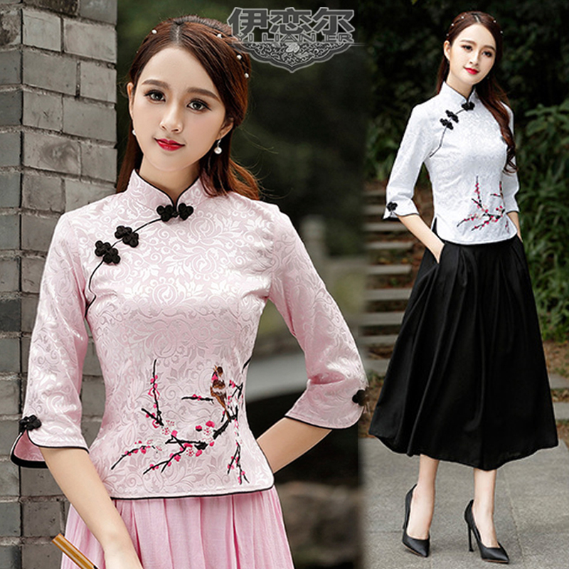 上衣夏改良短款春民国风中式旗袍