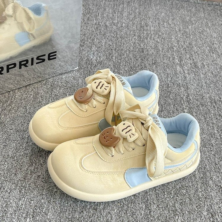 品牌正品平底原创德训鞋女2025秋新款百搭小白鞋轻便运动休闲板鞋