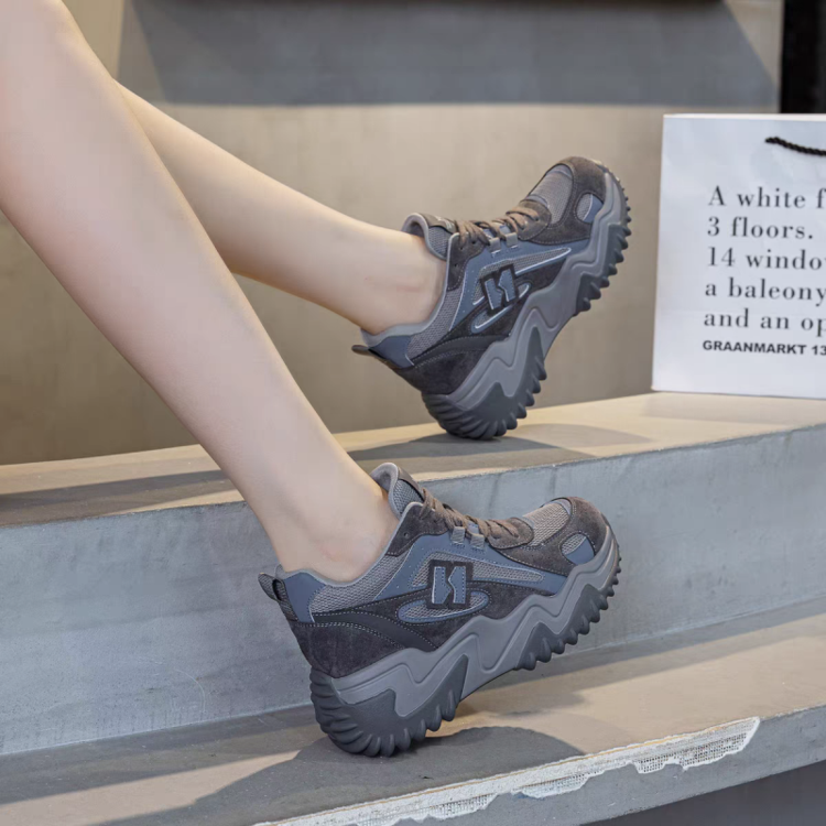 女鞋运动鞋休闲百搭透气网面跑步学生春秋冬季韩版老爹鞋女ins网