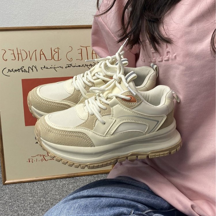 增高老爹鞋女款夏季百搭厚底休闲鞋子轻便小众复古运动鞋女ins潮