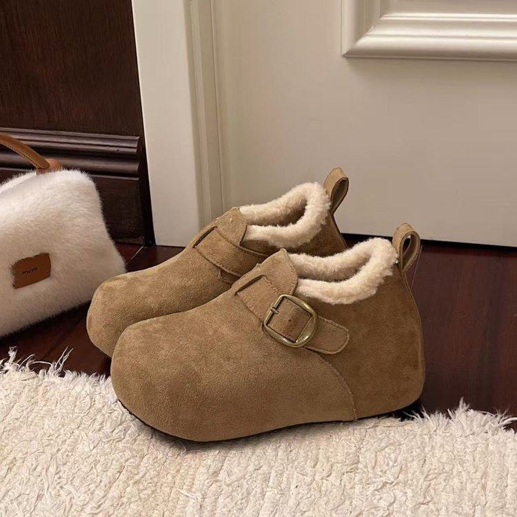 厚底加绒豆豆勃肯鞋女2025新款秋冬季外穿毛毛鞋子保暖棉鞋雪地靴,运动鞋new,德训鞋,淘宝优惠券,粉丝福利购,淘宝优惠卷