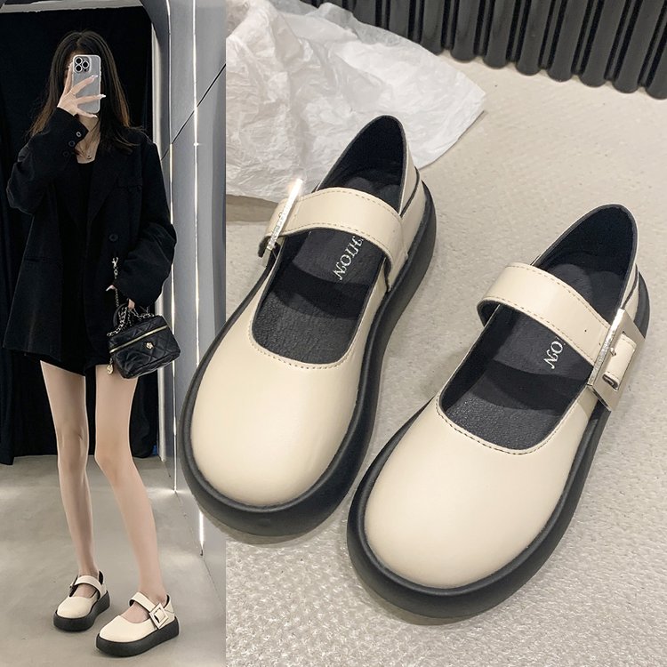 厚底玛丽珍女鞋2025新款夏春秋配裙子小皮鞋圆头日系jk单鞋乐福鞋