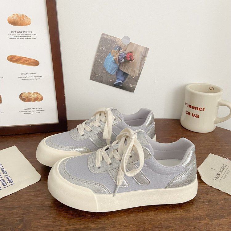 厚底真皮休闲学生小白鞋夏季透气2025新款百搭爆款圆头ins潮板鞋,运动鞋new,德训鞋,淘宝优惠券,粉丝福利购,淘宝优惠卷