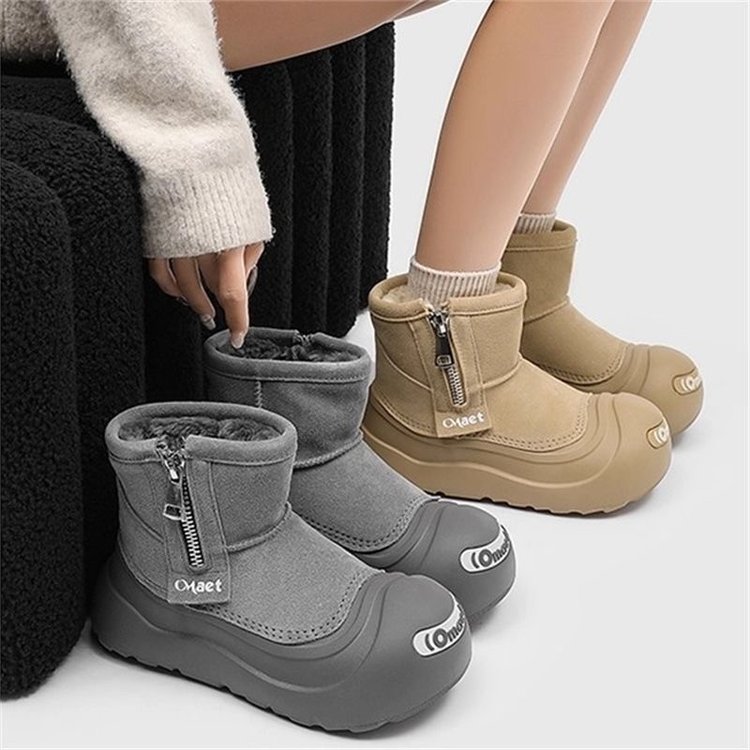 女款显高耐磨马丁靴子爆款2025新款时尚堆堆靴秋冬厚底百搭短靴女