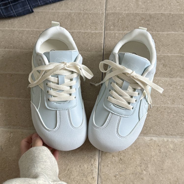 2025新款复古德训鞋女厚底增高休闲运动板鞋百搭小白鞋阿甘鞋子潮