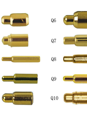 镀金细小pogopin弹簧顶针pcb贴片探针充电弹性触点电池针弹针铜柱