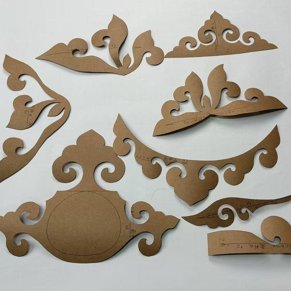 旗袍中式如意纸样(41款)衣服纸样新中式国风纸样如意模板