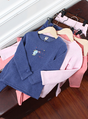 清仓 J755-E2 童装100-150码儿童透气弹力棉混纺秋衣秋裤保暖套装