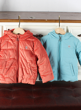 清仓H489-S4童装110-150码欧美儿童棉袄棉衣冬季女童宽松休闲外贸