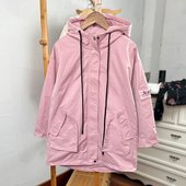 童装 140码 K599 国内儿童中长款 外套女童风衣春秋休闲街头连帽