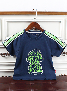 J810-L2 童装110-160国内儿童纯棉短袖T恤夏装圆领半袖男女童外贸