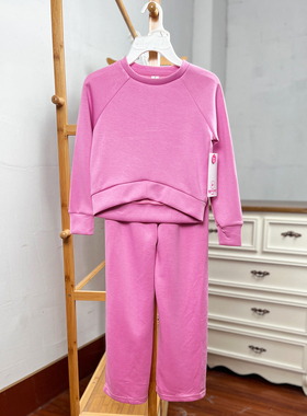 H771 童装 130-140码 欧美儿童套装女童卫衣阔腿裤长裤春秋外贸