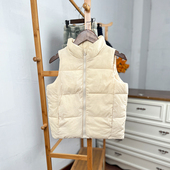 H855 欧美单儿童棉背心立领棉马甲女童秋冬外贸 152码 童装 116