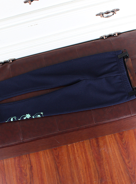 H535-I2童装 110-140码 国内儿童加绒打底裤女童休闲长裤春秋卡通