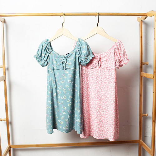 瑕疵外贸儿童连衣裙人棉短袖裙