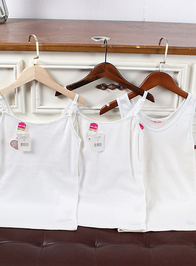 瑕疵污迹 H273-G2 童装140-165码 日系儿童纯棉背心女童吊带外贸