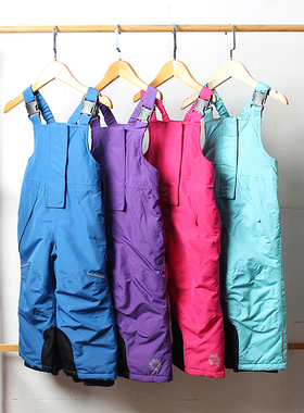 瑕疵J629-A7 童装92-116码欧美儿童背带裤滑雪裤长裤棉裤女童外贸