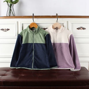 欧美儿童绒卫衣长袖 H315 150码 100 立领外套男女童拉链外贸 童装