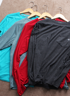 L184-Q5 瑕疵 男装欧美单加大码男式户外运动速干透气长袖T恤外贸