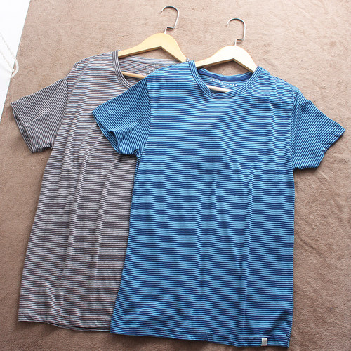 瑕疵男式莫代尔圆领短袖T恤上衣