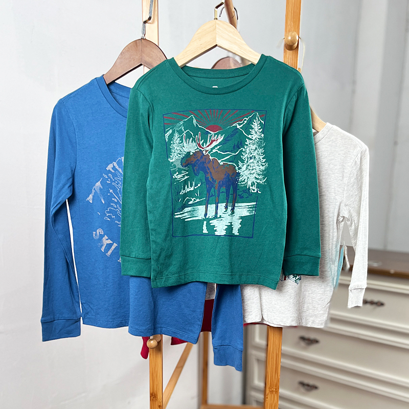 儿童纯棉长袖T恤女童卡通春秋