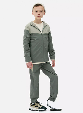 瑕疵H767-D1童装116-170码欧美儿童双层拉链衫连帽外套男女童外贸