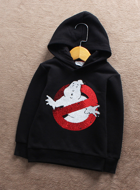 清仓 J060-H3童装98-128码欧美儿童薄绒卫衣连帽春秋连帽套头外贸