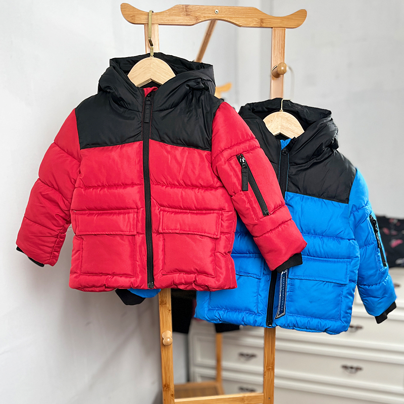 儿童棉袄连帽棉衣男女童冬季外贸