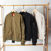 V4女装 欧美单女式 空军ma1外套拉链衫 瑕疵H045 春秋款 双层夹克外贸