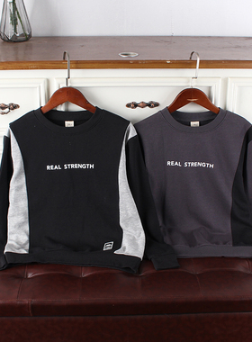 K076-Y5童装140-170码日系儿童小毛圈卫衣男童打底衫春秋休闲外贸