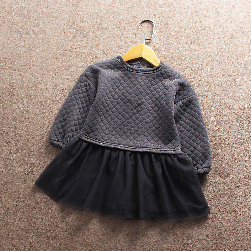 童装外贸长袖裙女童春秋连衣裙