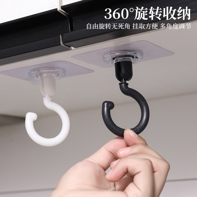 吸顶旋转挂钩免打孔无痕强力挂门