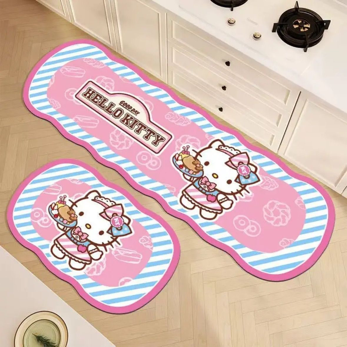 可爱卡通吸水垫阳台浴室卧室地垫速干厨房脚垫硅藻泥底卫生间kt猫,居家布艺,厨房地垫,淘宝优惠券,粉丝福利购,淘宝优惠卷
