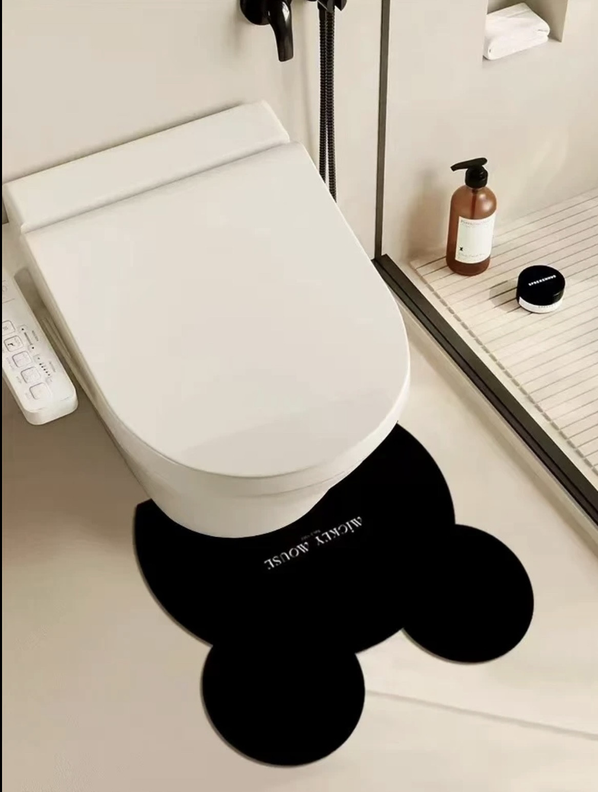 米奇地垫马桶u型吸水地毯厕所浴室卫生间门口卡通家用防滑脚垫