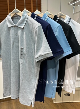 门店249！夏季男士透气珠地棉凉感翻领休闲纯色百搭短袖POLO衫T恤