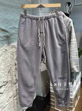 灰色~断码捡漏！尾料自制 潮牌版型厚实摇粒绒收口束脚运动卫裤男